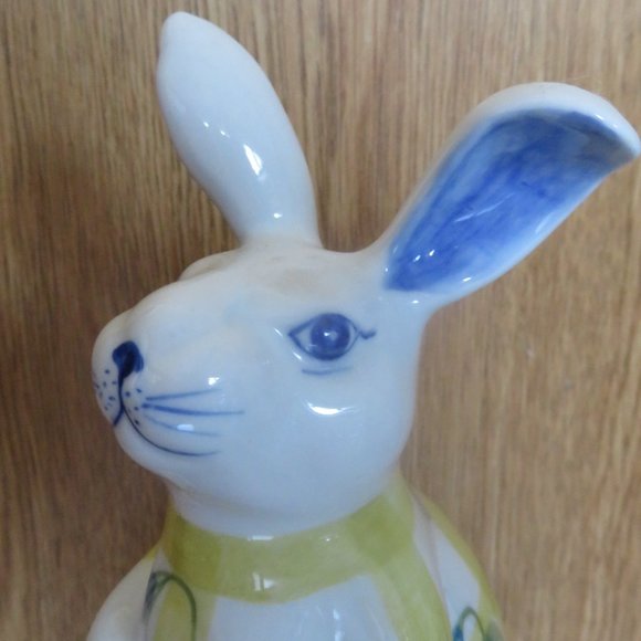 *Vintage* Andrea by Sadek Hand Painted RABBIT Figurine Ceramic Whimsical (K404) - Picture 5 of 7